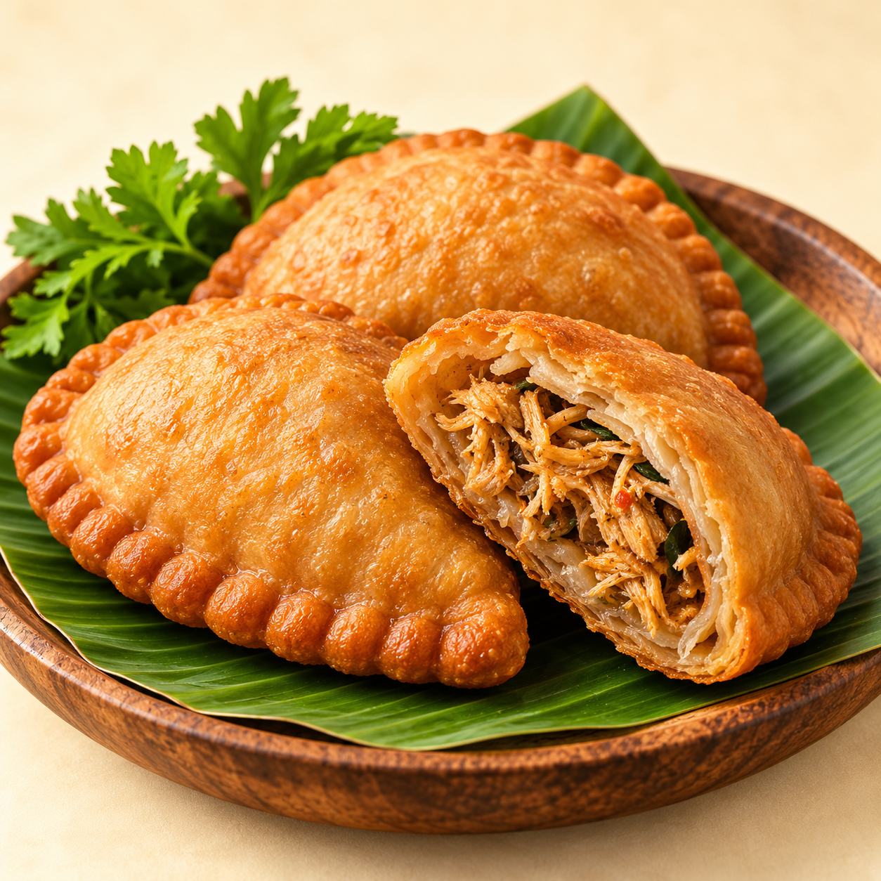 Fish Patties ($3.50) - Golden Half-Moon Pastry